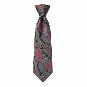 Liberty of London Vintage Necktie Mens Silk Tie Paisley Gray Red Blue USA